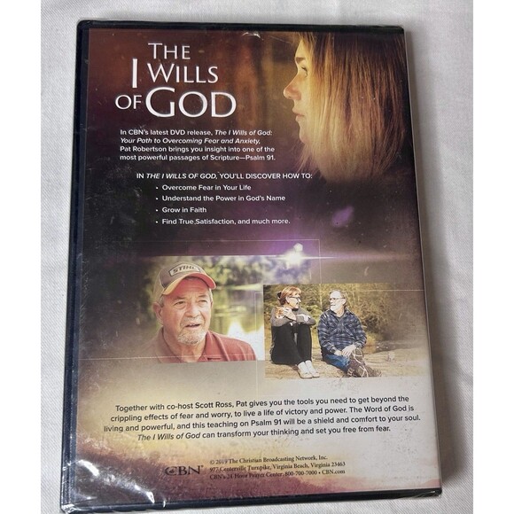 The I Wills of God Overcoming Fear & Anxiety by Pat Robertson (New Sealed DVD) - Picture 2 of 2